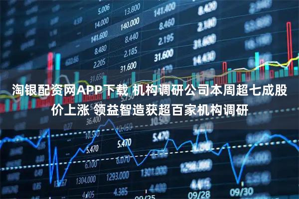 淘银配资网APP下载 机构调研公司本周超七成股价上涨 领益智造获超百家机构调研